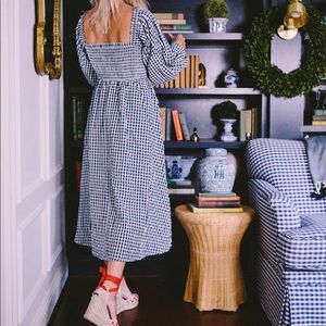 Navy Gingham Elizabeth Dress